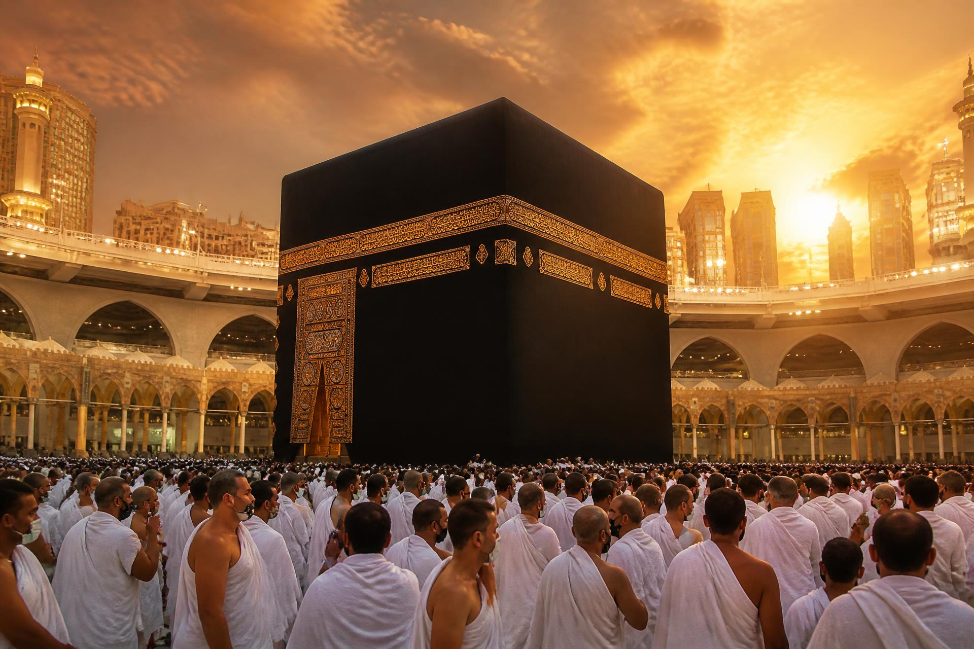 The Kaaba at Masjid al-Haram, Makkah